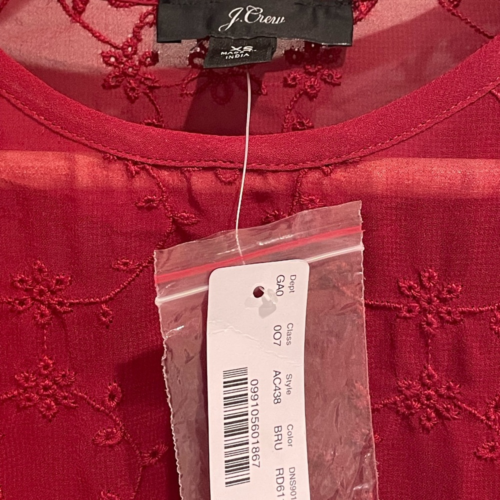 JCrew Embroidered‎ Top- XS - Picture 8 of 9